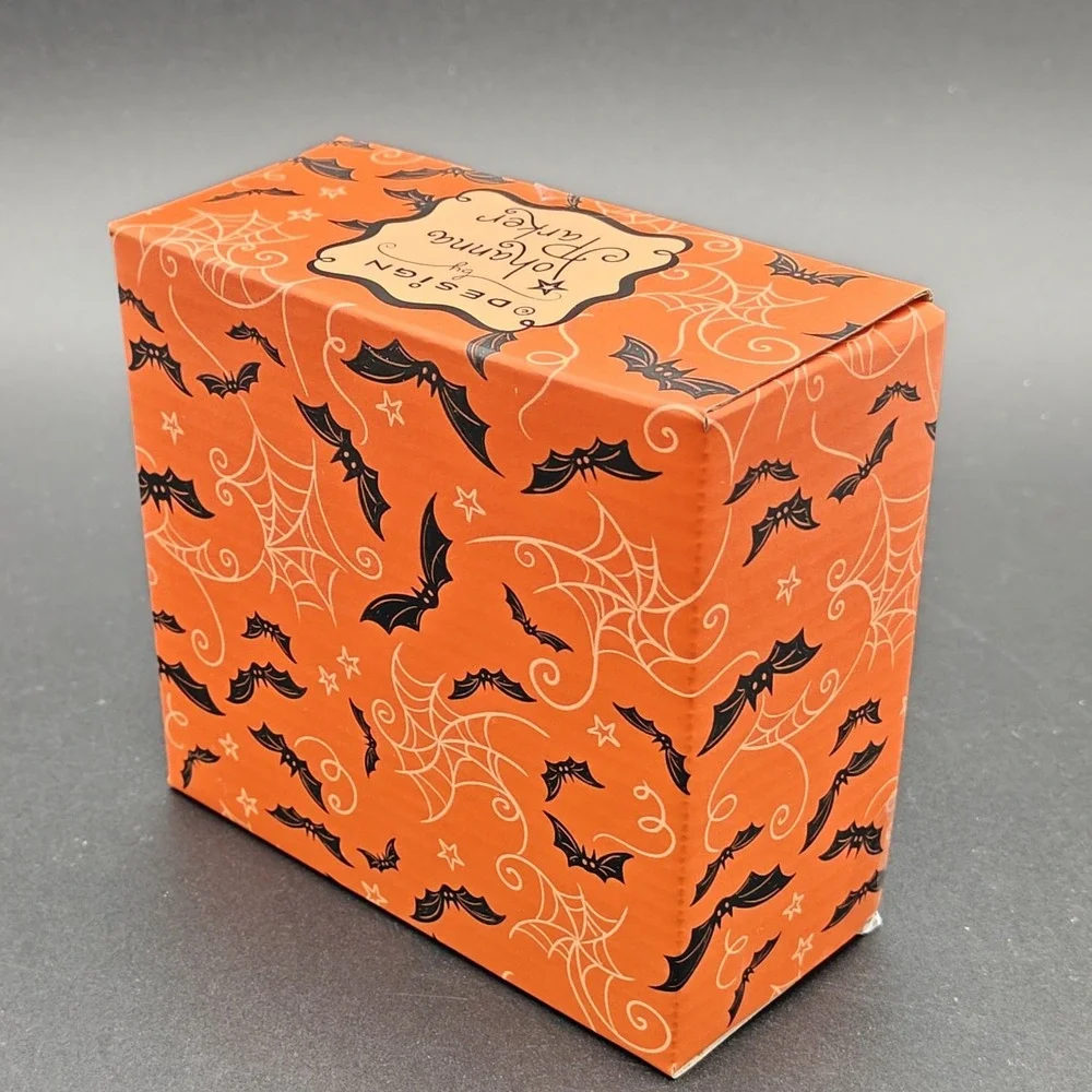 Johanna Parker Halloween Black Cat Smiling Salt & Pepper Shaker Set Ceramic NEW